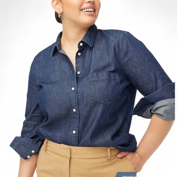 J. Crew Chambray shirt Size XL - Picture 1 of 10
